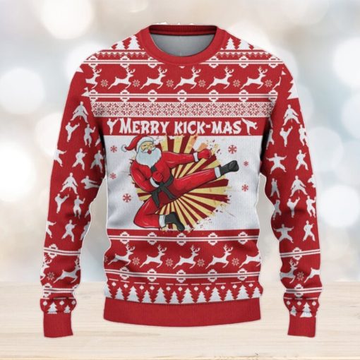 Karate Santa Merry Kick Mas Christmas Ugly Sweater, Best Gift For Christmas