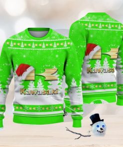 Kawasaki Logo Wearing Santa Hat Christmas Gift Ugly Christmas Sweater Christmas Gift Ideas