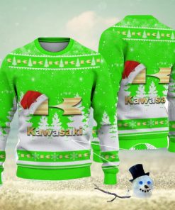 Kawasaki Logo Wearing Santa Hat Christmas Gift Ugly Christmas Sweater Christmas Gift Ideas