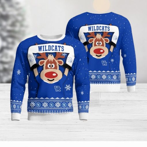 Kentucky Wildcats Cute Reindeer Ugly Christmas Sweater Christmas Party Gift