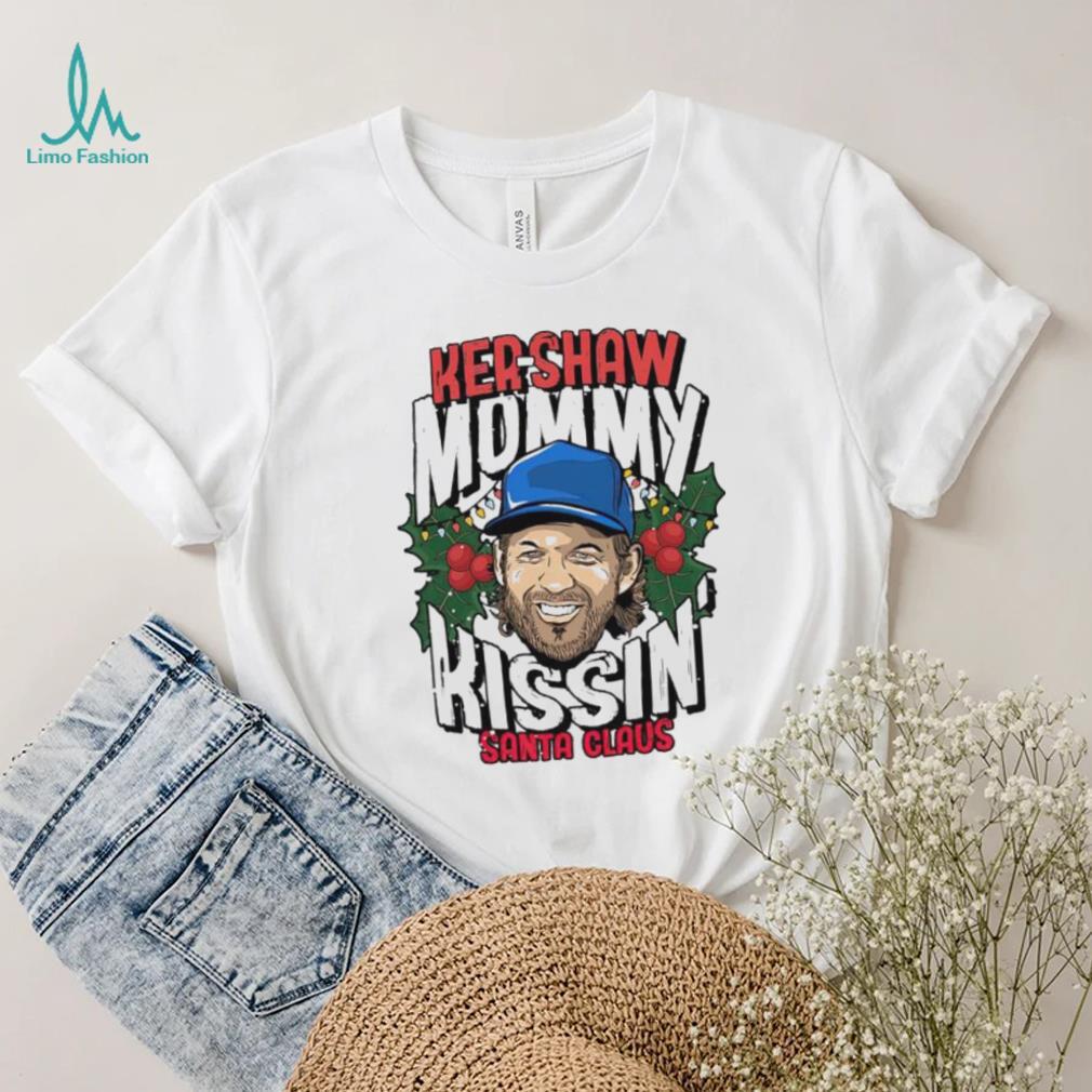 Kershaw mommy kissin’ Santa Claus shirt