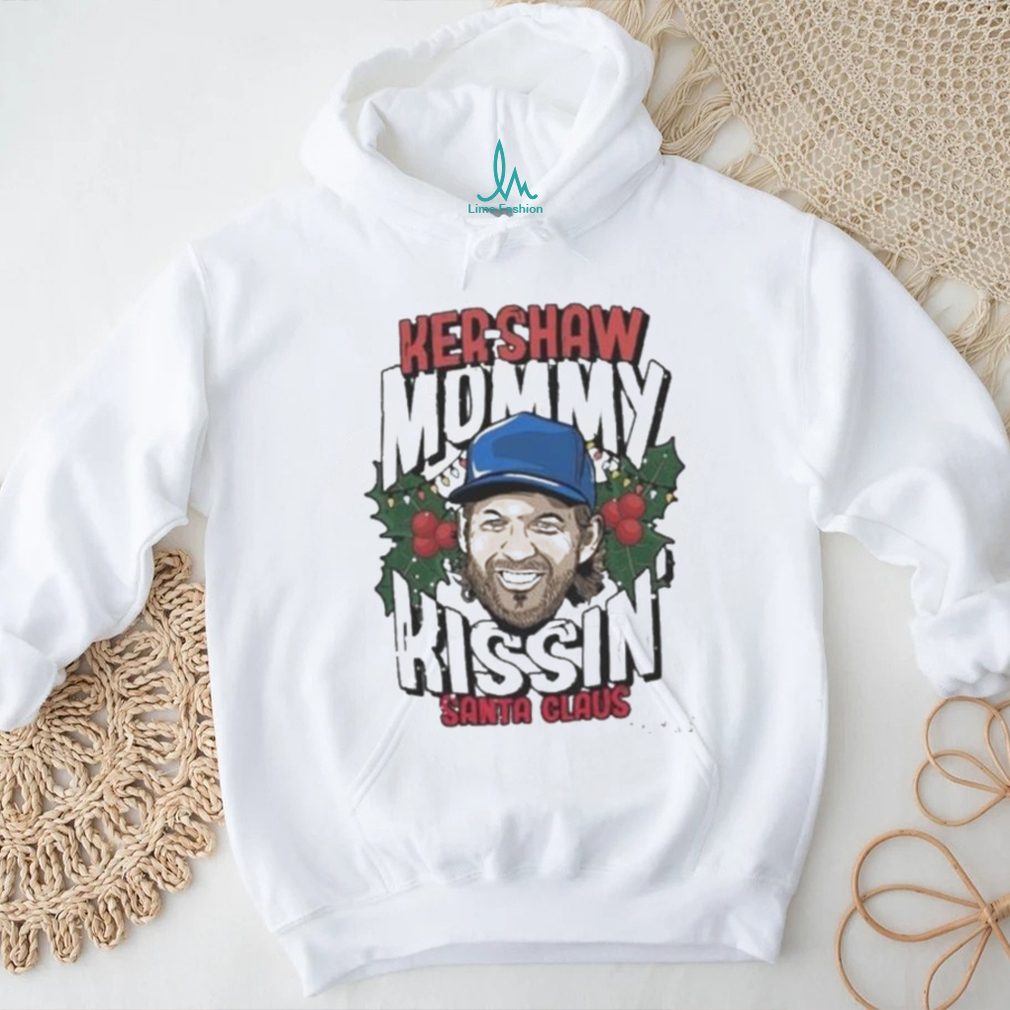 Kershaw mommy kissing’ Santa Claus shirt Kershaw mommy kissing’ Santa Claus shirt