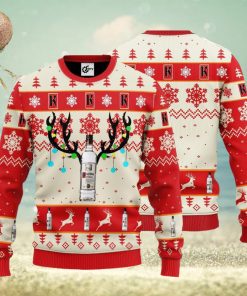 Ketel One Reindeer 3D Ugly Christmas Sweater Unisex Sweater Christmas Gift