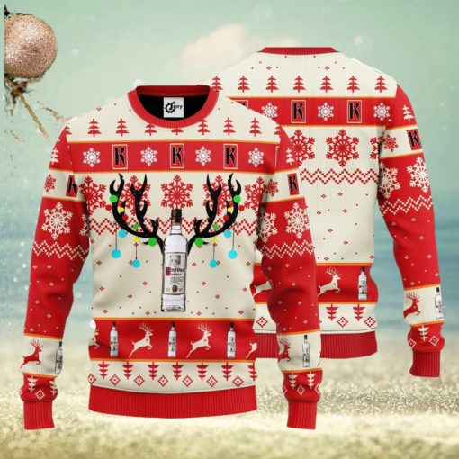 Ketel One Reindeer 3D Ugly Christmas Sweater Unisex Sweater Christmas Gift