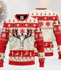 Ketel One Reindeer 3D Ugly Christmas Sweater Unisex Sweater Christmas Gift