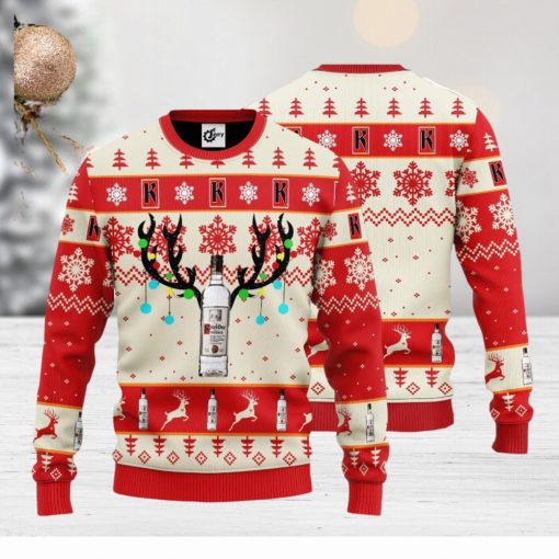 Ketel One Reindeer 3D Ugly Christmas Sweater Unisex Sweater Christmas Gift