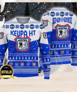 KeuPa HT Ugly Christmas Sweater Logo Custom Name Gift Fans