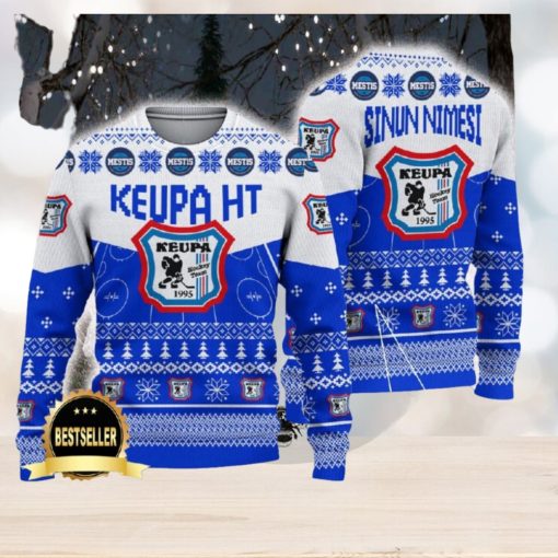 KeuPa HT Ugly Christmas Sweater Logo Custom Name Gift Fans