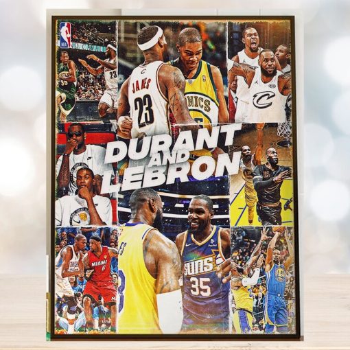 Kevin Durant Vs Lebron James For The First Matchup In The NBA In Season Tournament Home Decor Poster Canvas