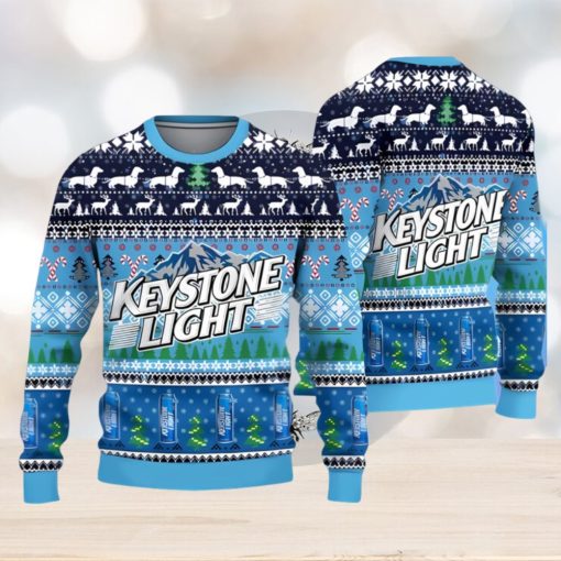 Keystone Light Moutain Beer Ugly Sweater Christmas