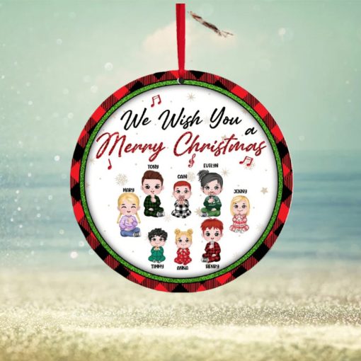 Kids, We Wish You A Merry Christmas, Personalized Ornament, Christmas Gifts For Kids