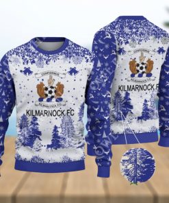 Kilmarnock F.C. SPFL Scottish Snow Fall Pine Ugly sweater