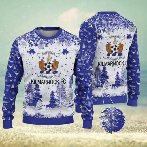 Kilmarnock F.C. SPFL Scottish Snow Fall Pine Ugly sweater