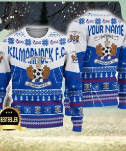 Kilmarnock FC Ugly Christmas Sweater Logo Custom Name Gift Fans