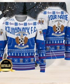 Kilmarnock FC Ugly Christmas Sweater Logo Custom Name Gift Fans