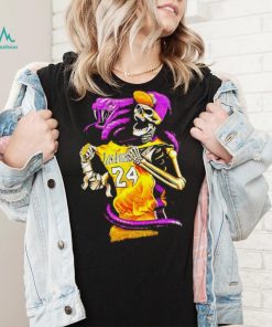 Kobe Bryant 24 Los Angeles Lakers basketball skeleton and cobra shirt