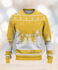 Komatsu Logo Wearing Santa Hat Christmas Gift Ugly Christmas Sweater For Men And Women Gift