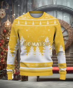 Komatsu Logo Wearing Santa Hat Christmas Gift Ugly Christmas Sweater For Men And Women Gift