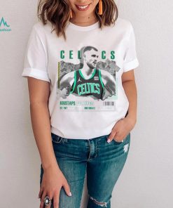Kristaps Porzingis number 8 Boston Celtics basketball player paper poster shirt