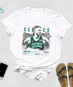 Kristaps Porzingis number 8 Boston Celtics basketball player paper poster shirt
