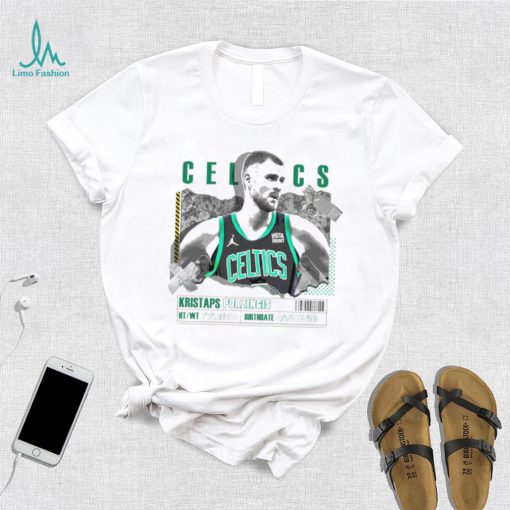 Kristaps Porzingis number 8 Boston Celtics basketball player paper poster shirt