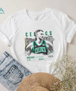 Kristaps Porzingis number 8 Boston Celtics basketball player paper poster shirt