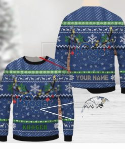 Kroger Ugly Sweater Christmas Gift 3D Sweater Custom Name