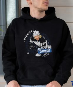 Kyle Connor number 81 Winnipeg Jetsball ice hockey pose signature retro 2024 shirt