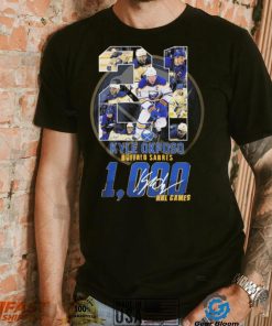 Kyle Okposo Buffalo Sabres 1,000 NHL Games Signatures Shirt