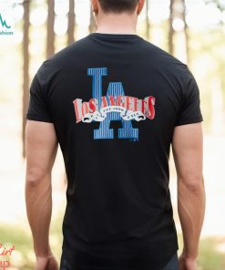 LA Dodgers MLB Arch Logo Graphic Black Oversized T Shirt