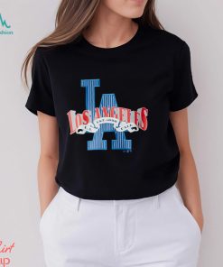 LA Dodgers MLB Arch Logo Graphic Black Oversized T Shirt