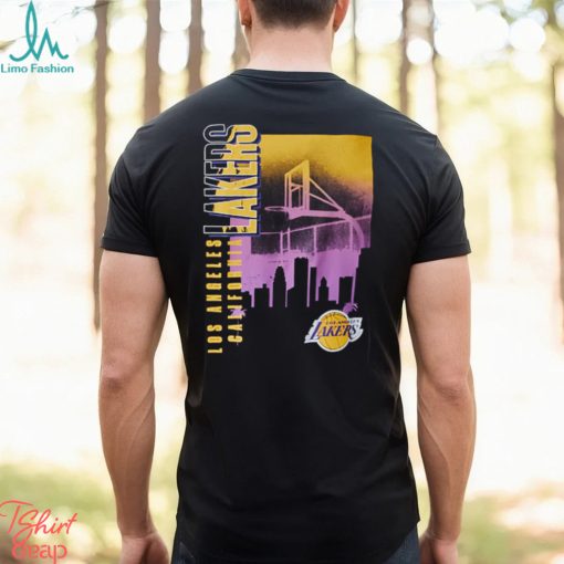LA Lakers Skyline Graphic Black T Shirt