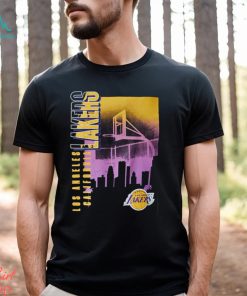 LA Lakers Skyline Graphic Black T Shirt