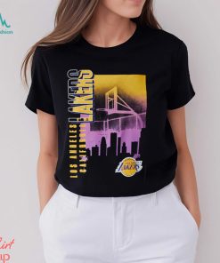 LA Lakers Skyline Graphic Black T Shirt