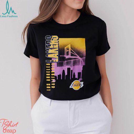 LA Lakers Skyline Graphic Black T Shirt