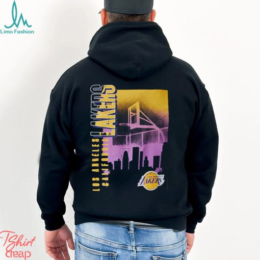 LA Lakers Skyline Graphic Black T Shirt