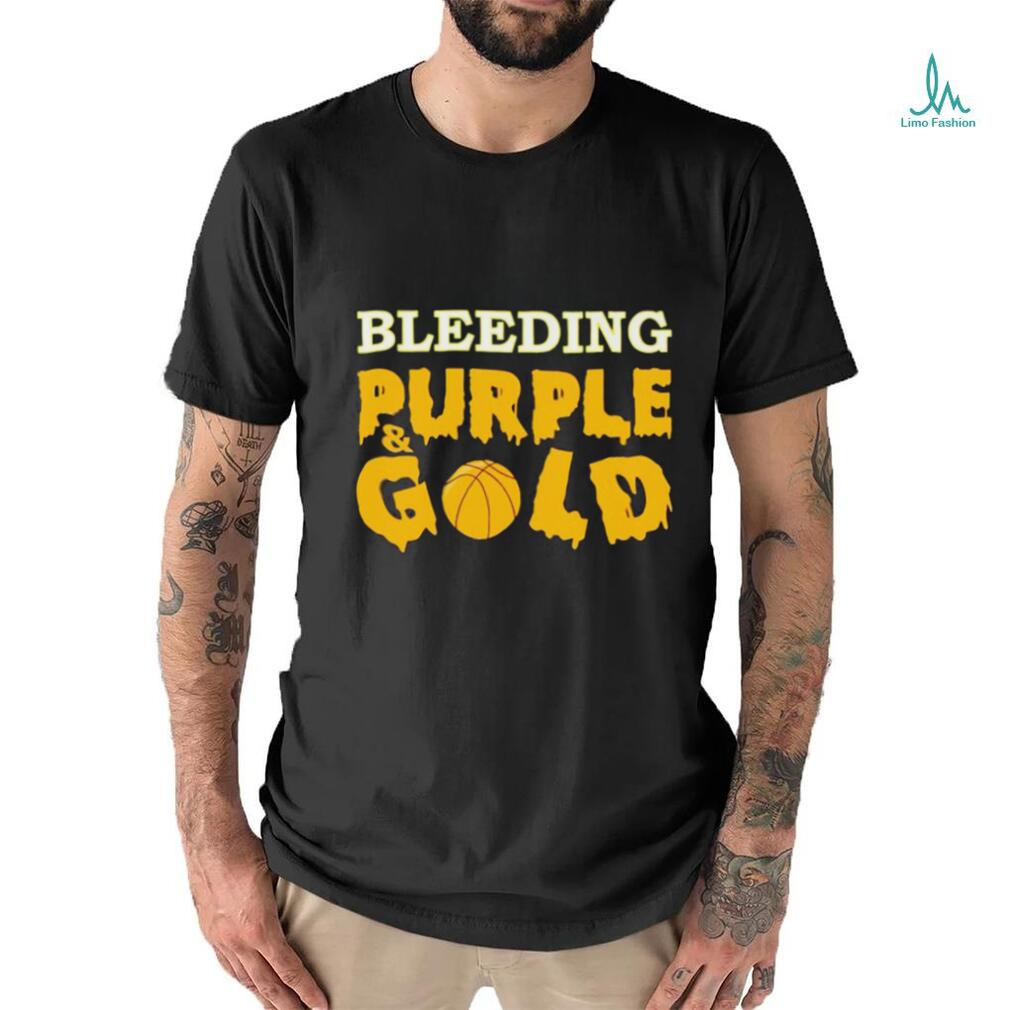 LA Lakers bleeding purple and gold shirt LA Lakers bleeding purple and gold shirt