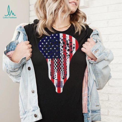 LAX SO HARD Adult American Lacrosse T Shirt