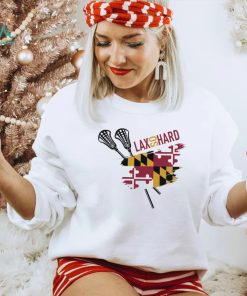LAX SO HARD Adult Maryland Flag Lacrosse T Shirt