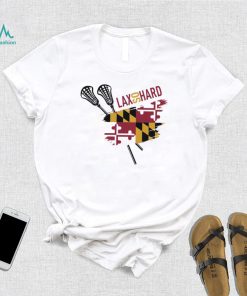 LAX SO HARD Adult Maryland Flag Lacrosse T Shirt