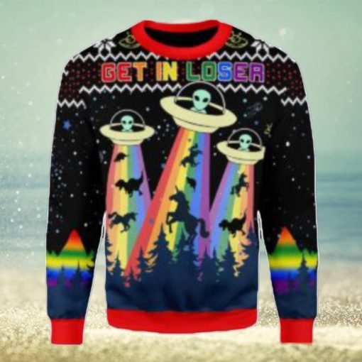 LGBT Alien Ugly Christmas Sweater, All Over Print Sweatshirt