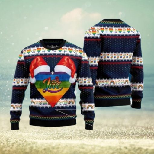 LGBT Heart Love Ugly Christmas Sweater