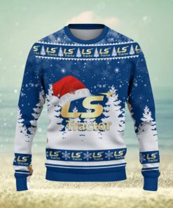 LS Tractor Logo Wearing Santa Hat Christmas Gift Ugly Christmas Sweater For Men And Women Gift