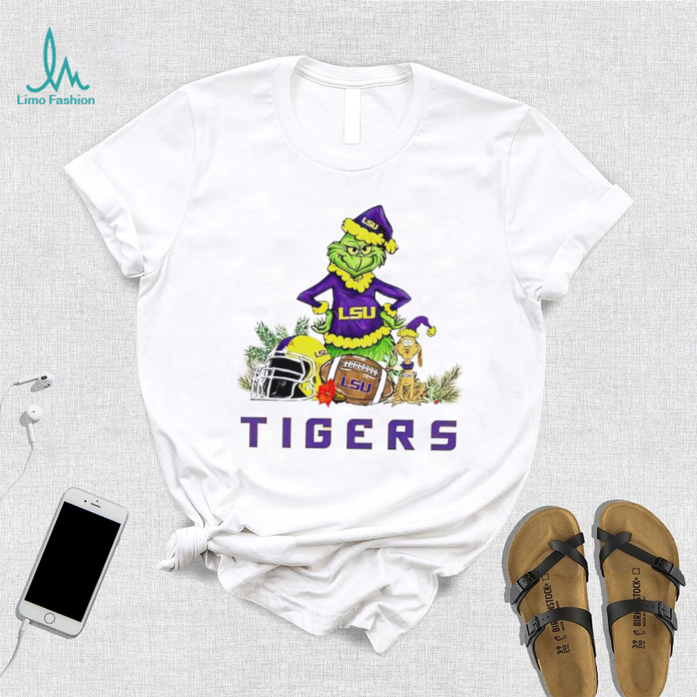 LSU Tigers Grinch and Max dog funny Christmas shirt LSU Tigers Grinch and Max dog funny Christmas shirt