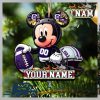 LSU Tigers NCAA Mickey Mouse Christmas Tree Decorations Custom Name Xmas Ornament