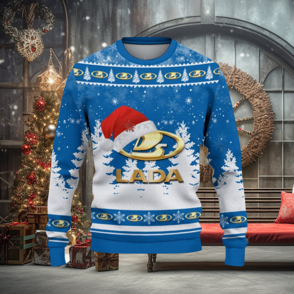https://img.limotees.com/photos/2023/11/Lada-Logo-Wearing-Santa-Hat-Christmas-Gift-Ugly-Christmas-Sweater-For-Men-And-Women-Gift1.jpg