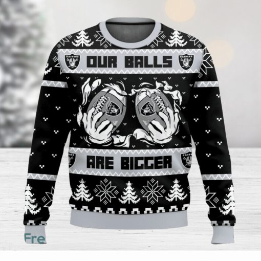 Las Vegas Raiders Ball 3D Sweater Christmas Gift Ugly Christmas Sweater