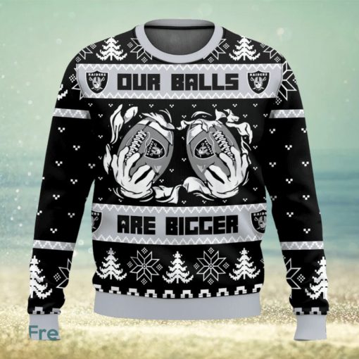 Las Vegas Raiders Ball 3D Sweater Christmas Gift Ugly Christmas Sweater