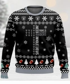 Las Vegas Raiders Cross 3D Sweater Christmas Gift Ugly Christmas Sweate