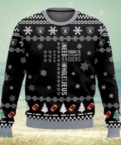 Las Vegas Raiders Cross 3D Sweater Christmas Gift Ugly Christmas Sweate